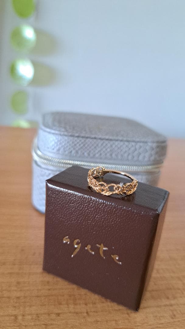 agete K10 リング 廃盤デザイン?! オリーブモチーフ