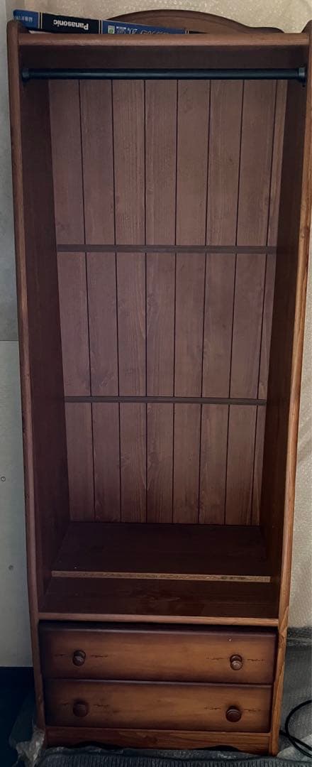 木製クローゼット 引き出し付き