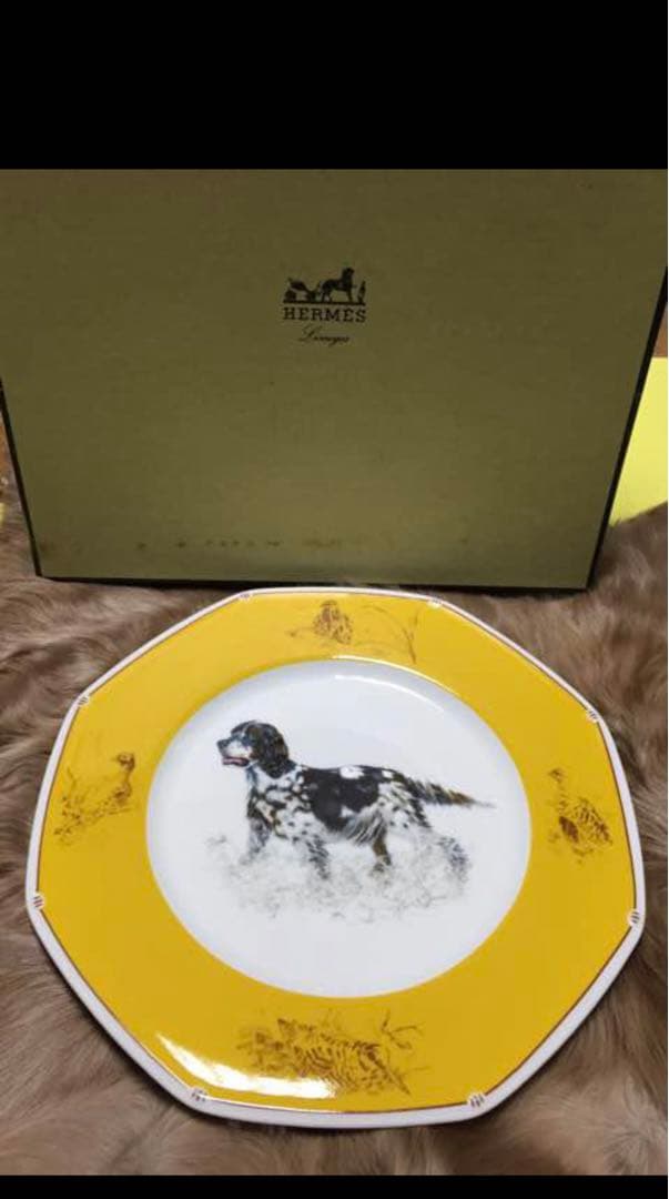 HERMES プレートとマグカップ  English setter
