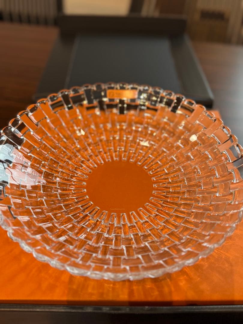 Nachtmann クリスタル皿 バスケットウィーブ