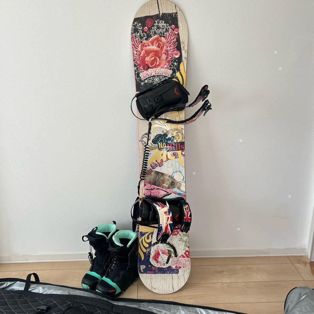 スノボ スノーボードセット デザイン ブーツ　バインディング付き