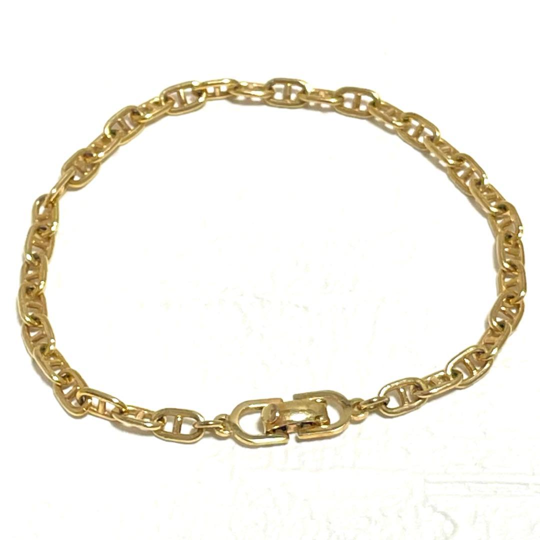 Christian Dior CDロゴ チェーンブレスレット ゴールド 美品