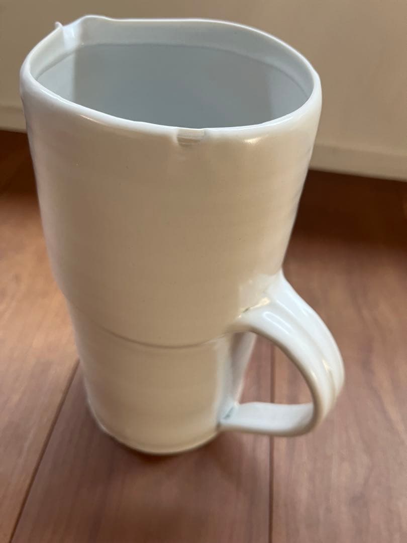 黒田泰蔵　白磁ピッチャー 木箱付き