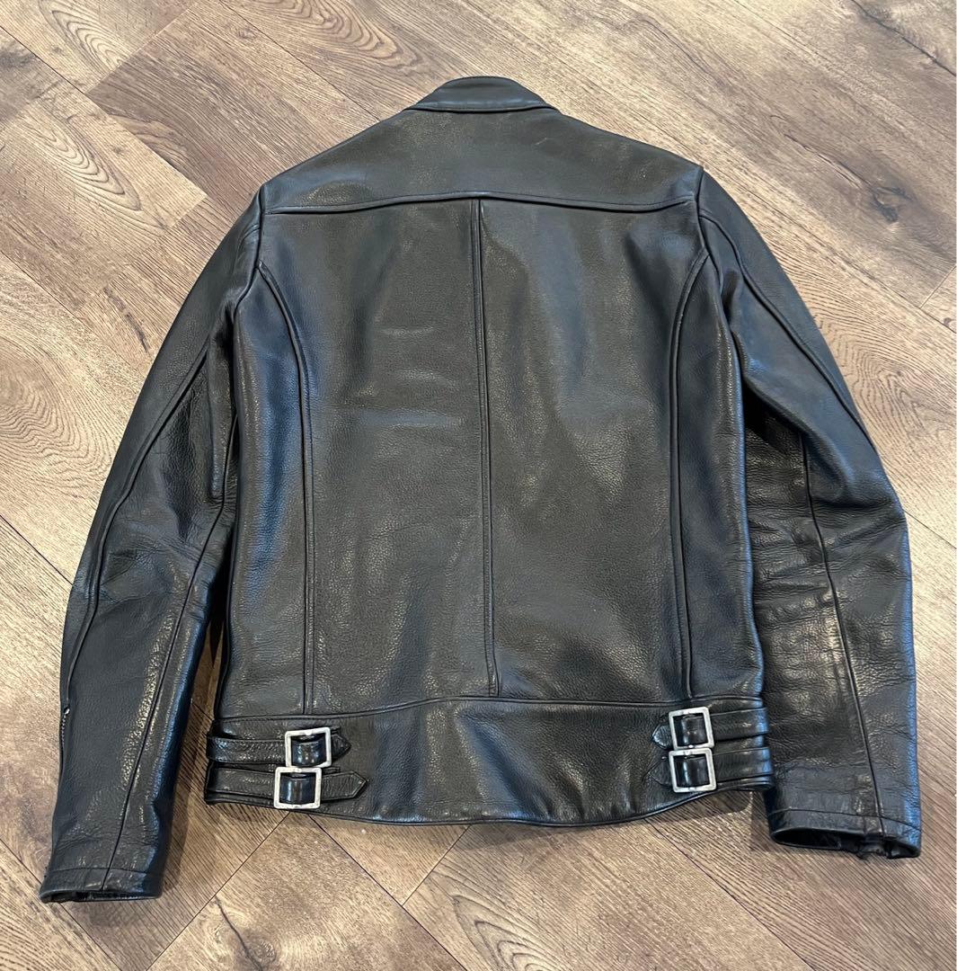 【週末限定★値引き】ライダースジャケット　ブラック　ロンジャン　XS