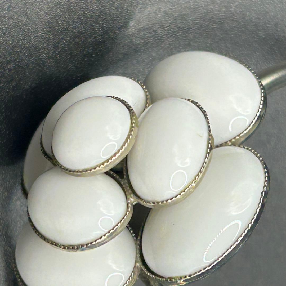 美品✨Philippe Ferrandis ホワイトフラワーモチーフブレスレット