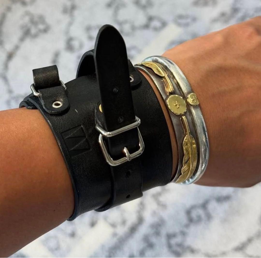 weekend peel&lift レザーブレス 茶 藤原ヒロシ着用 brown