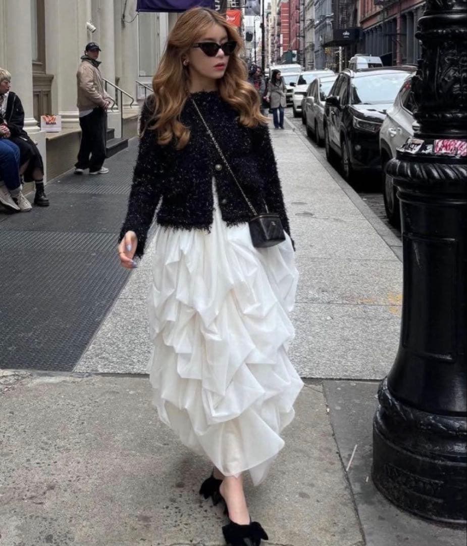 THETOE Iris Tulle Skirt White Sサイズ