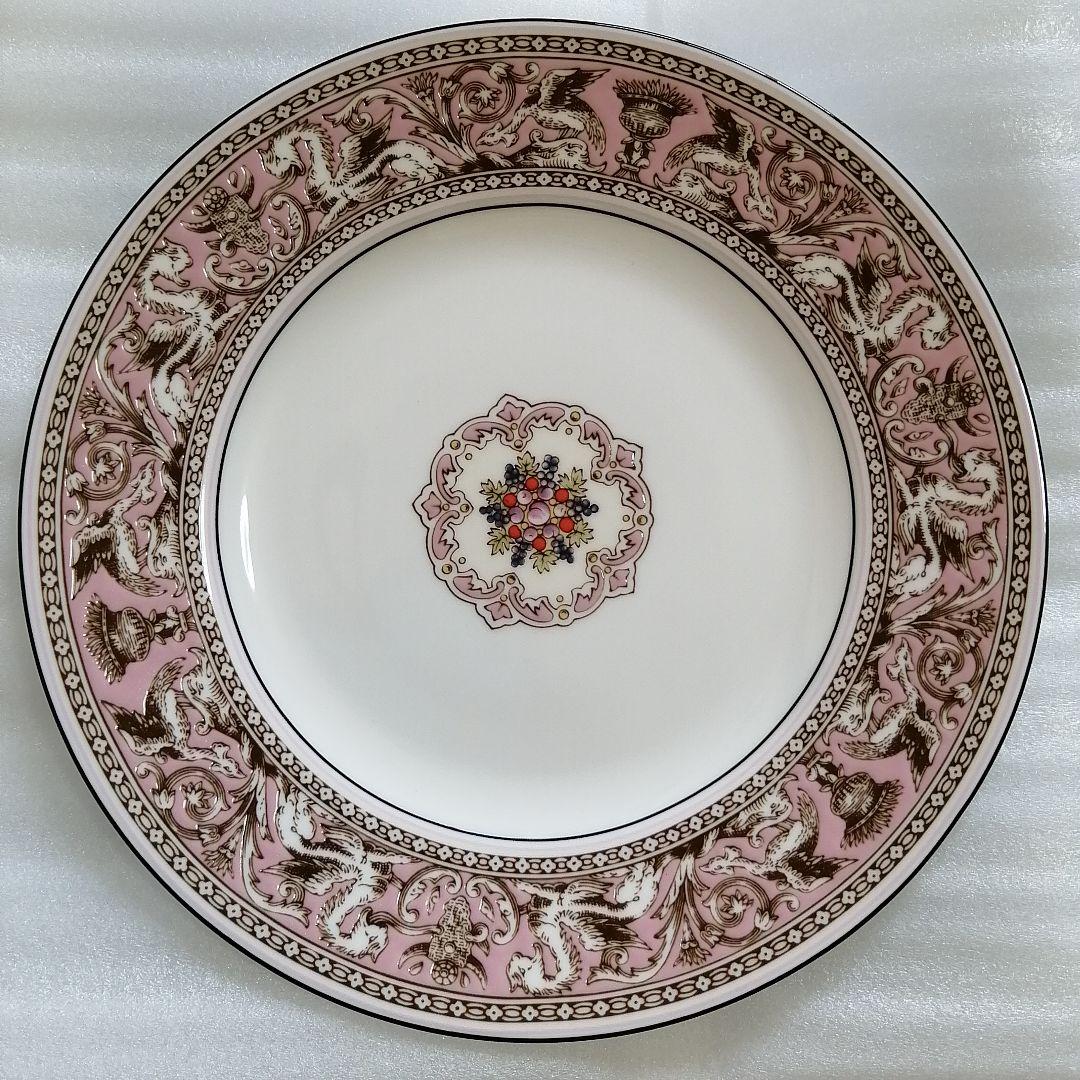 希少/未使用 ウェッジウッド 20.5cmプレート1枚 フロレンティーン/ピンク