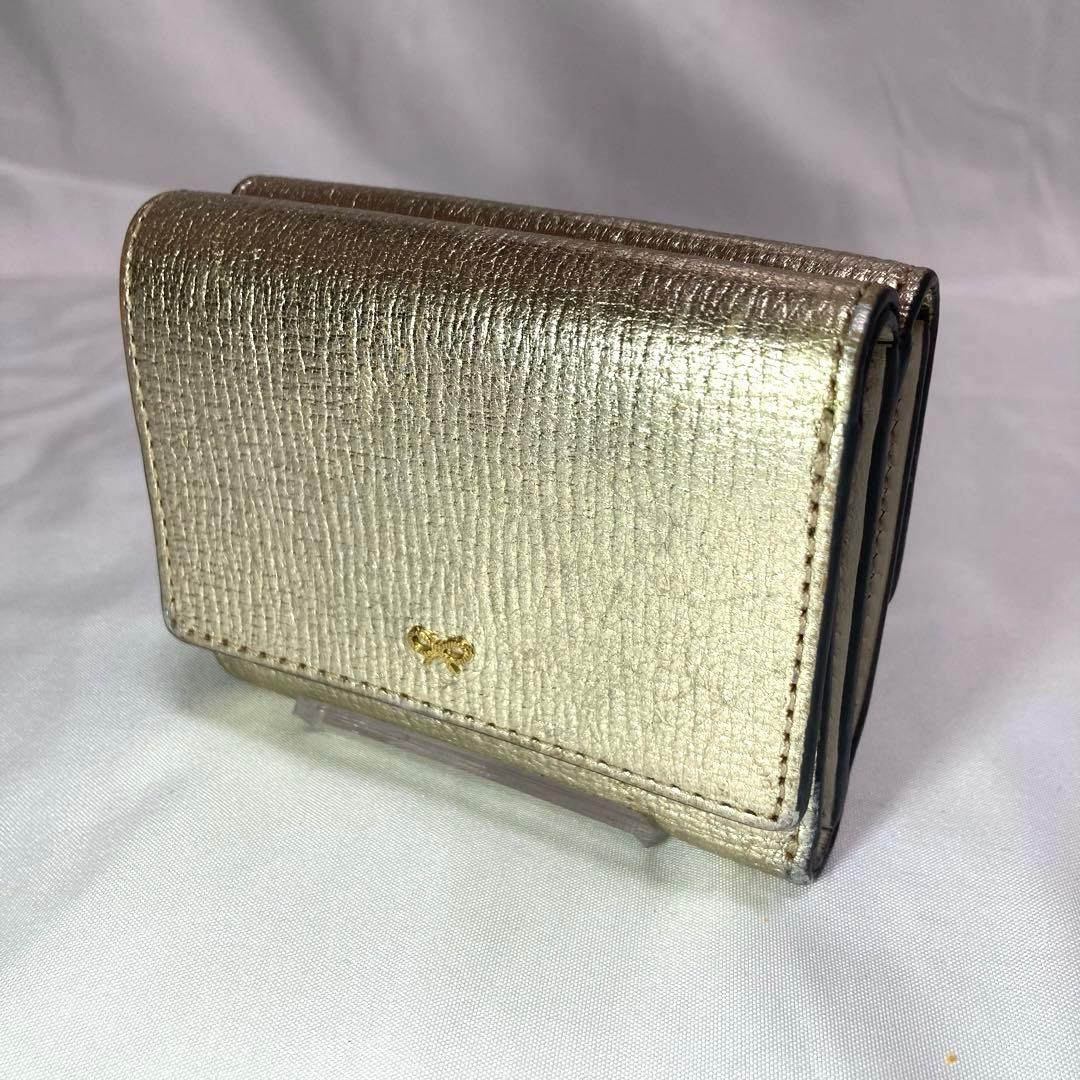 アニヤハインドマーチ アイズ eyes シルバー 三つ折り財布 ミニウォレット