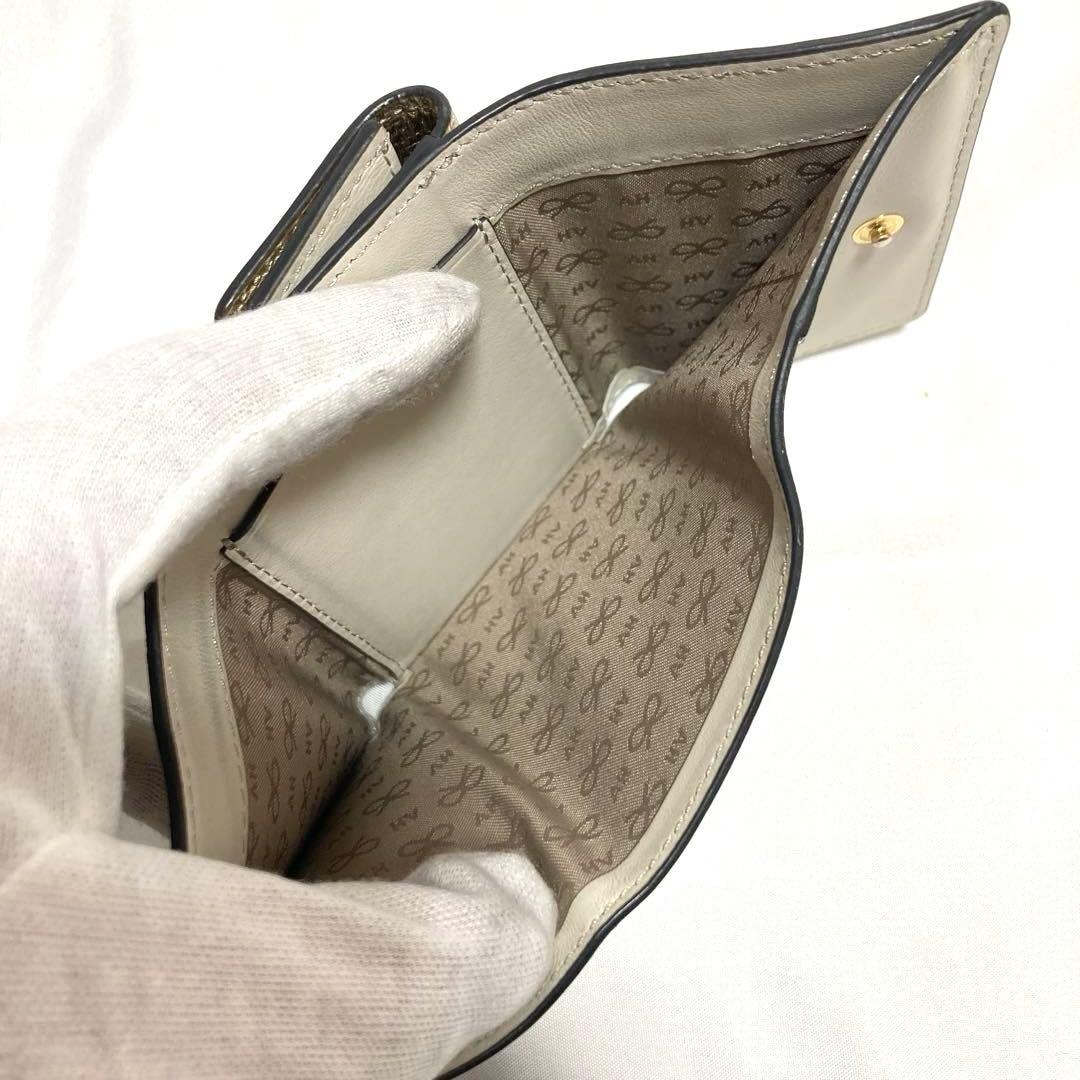 アニヤハインドマーチ アイズ eyes シルバー 三つ折り財布 ミニウォレット