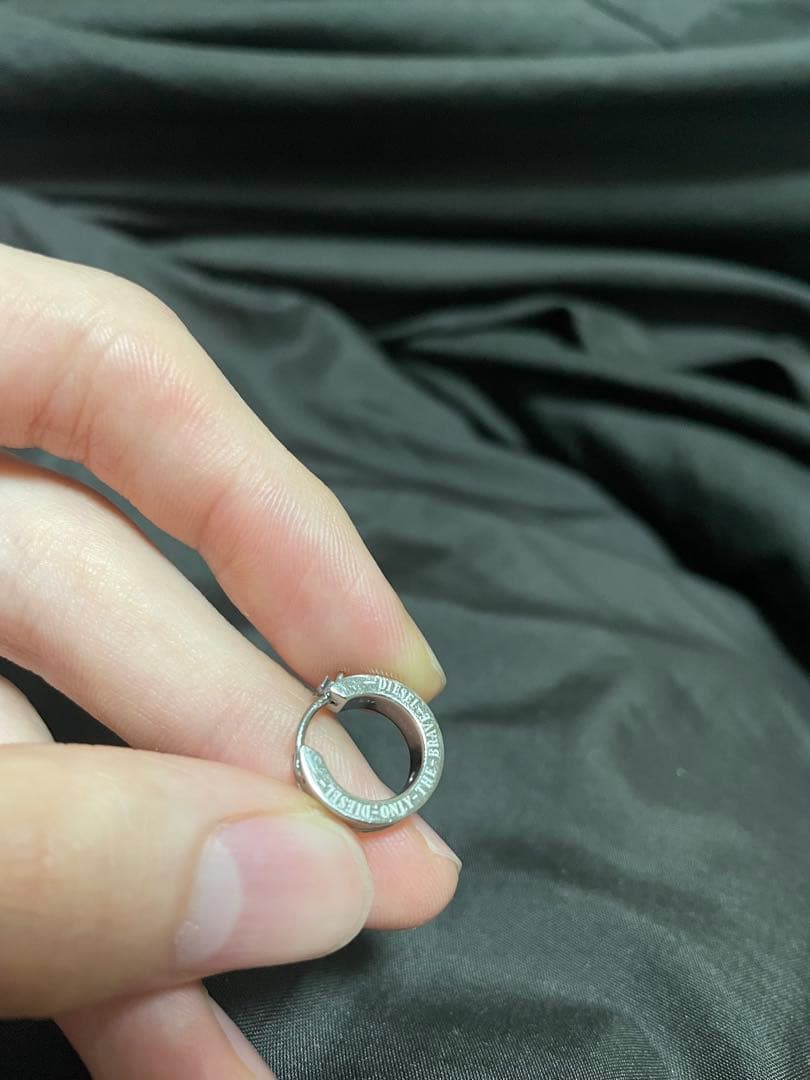 DIESEL シルバーリングとピアスの2点セット