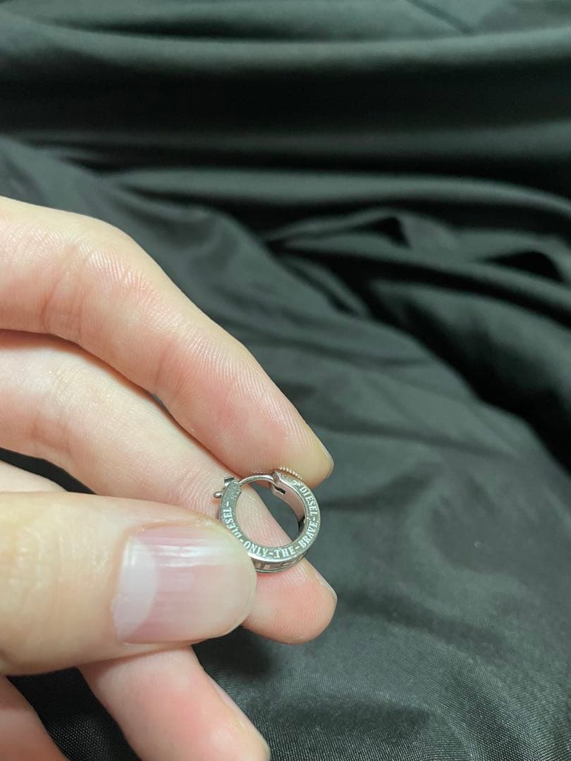 DIESEL シルバーリングとピアスの2点セット