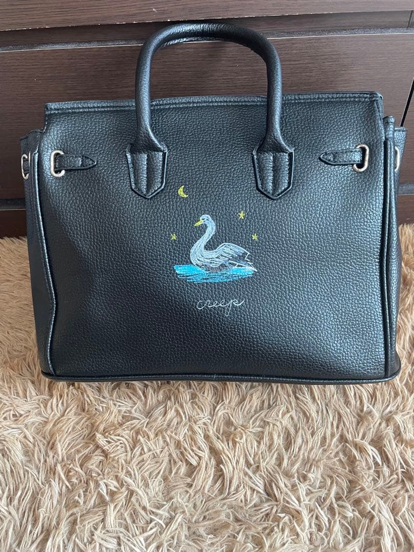 guernikaグラフィックプリント トートバッグ 黒