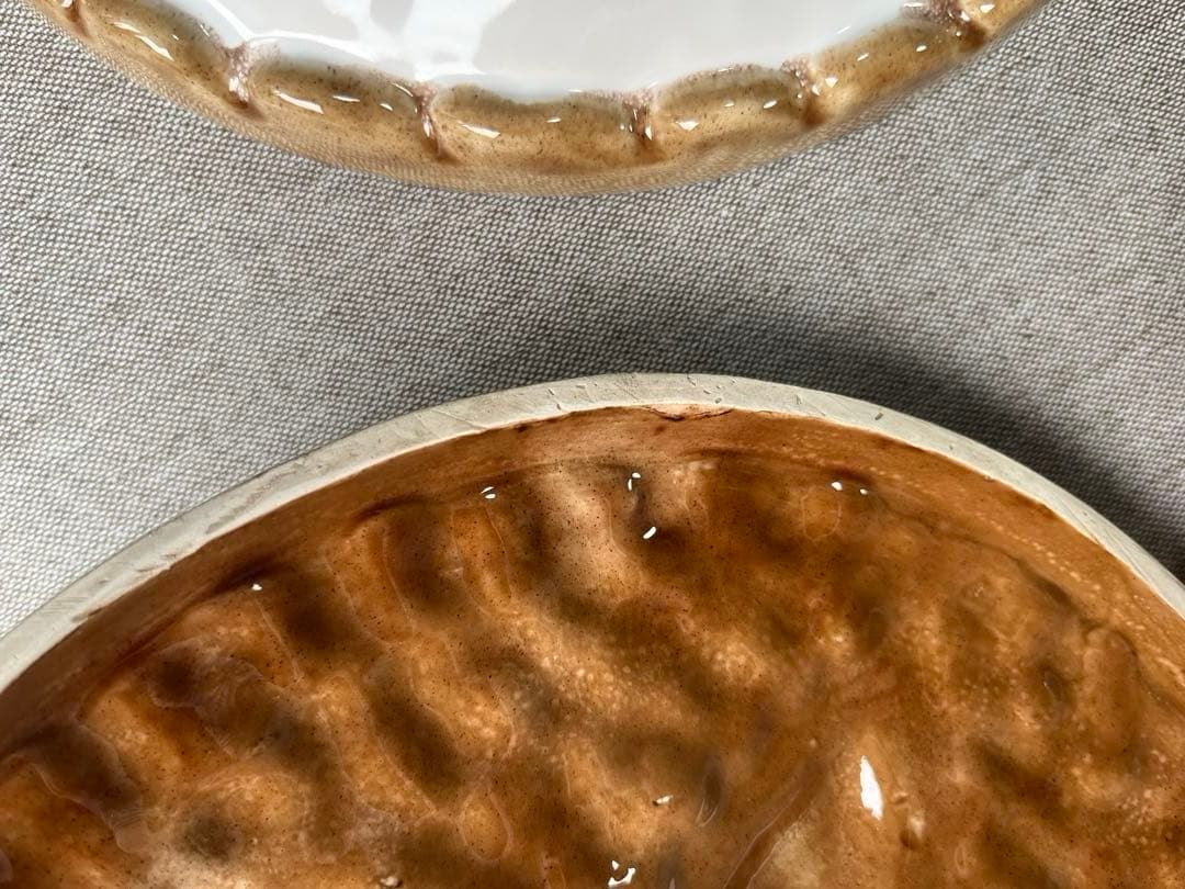 ヴィンテージ　蓋付きパイ皿 Pie Keeps 　蓋2枚　ポルトガル