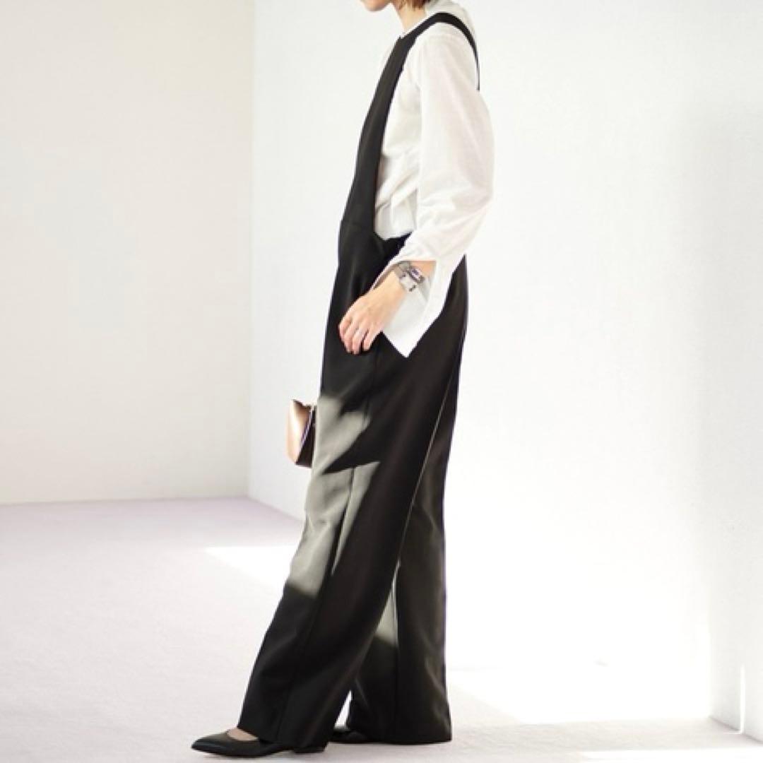 極美品 黒 プラージュ サロペット オケージョン オールインワン ワンピース