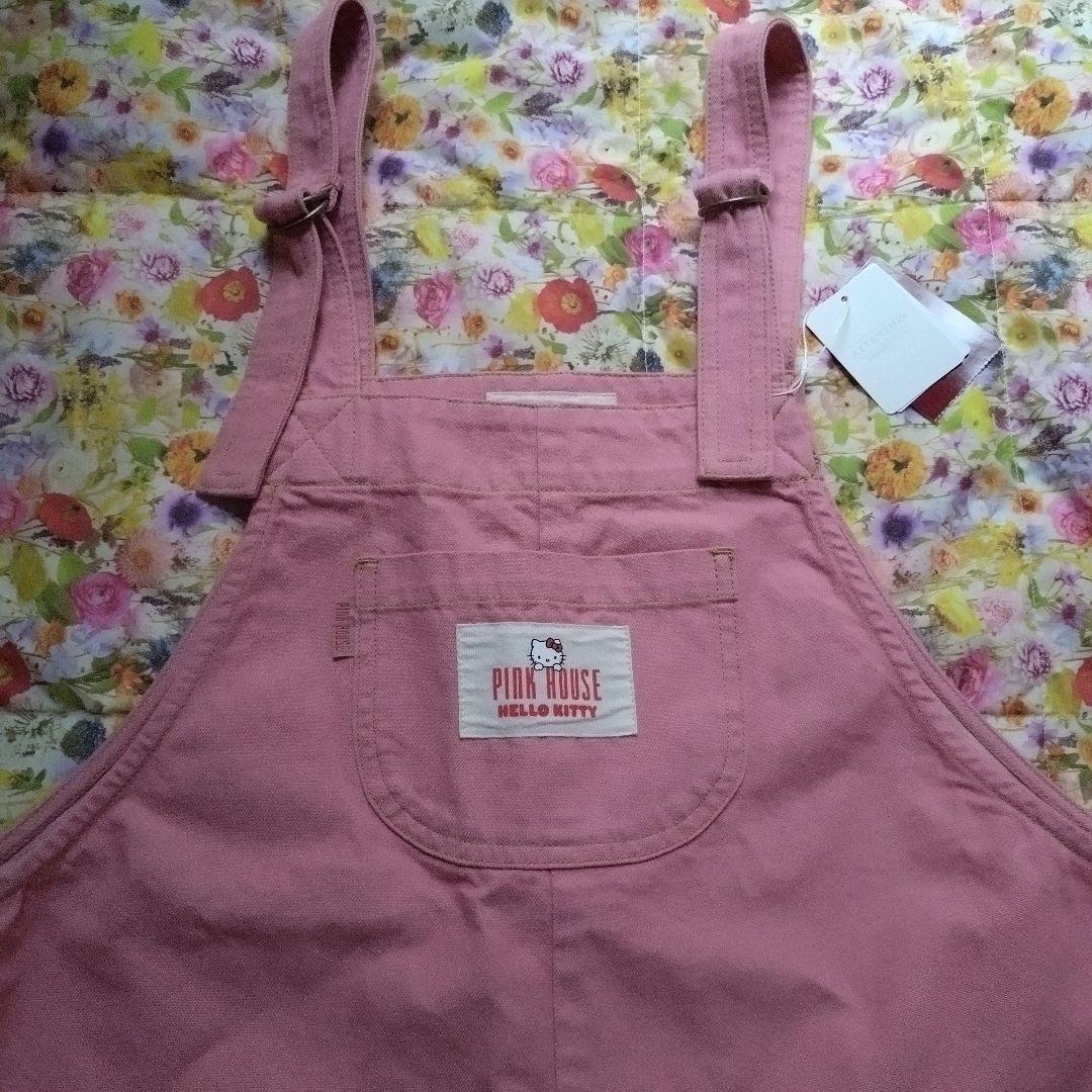 ピンクハウス　ハローキティ　サロペット　ネームワッペン使い