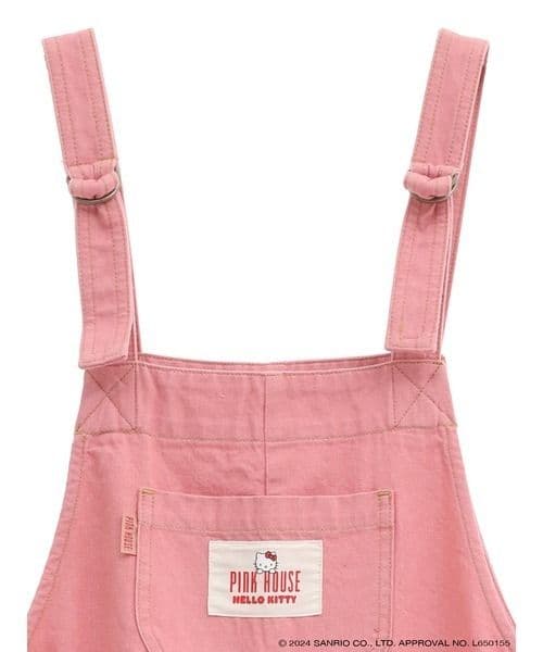 ピンクハウス　ハローキティ　サロペット　ネームワッペン使い
