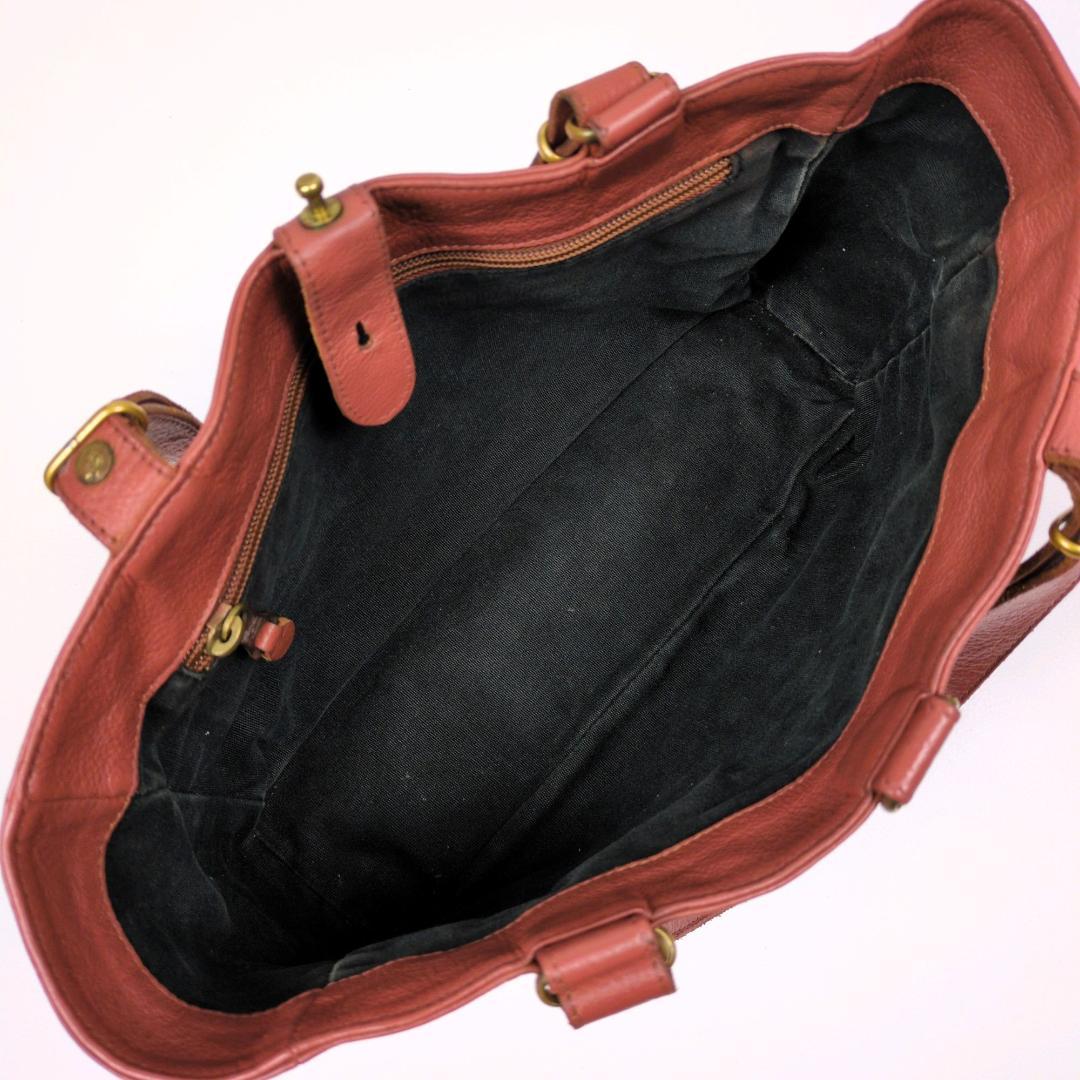 イルビゾンテ ハンドバッグ トートバッグ レザー ブラウン ロゴ型押し