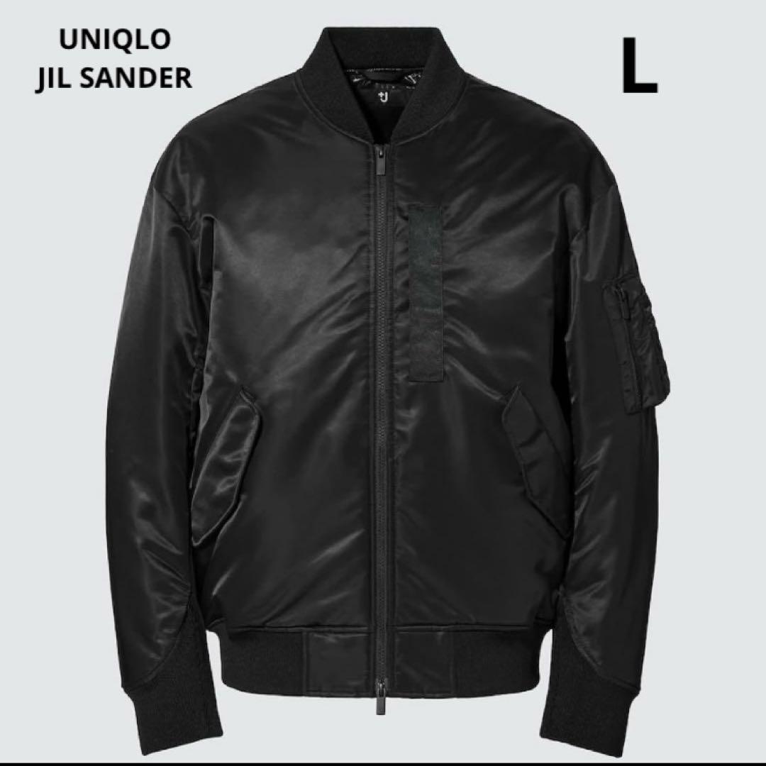 【UNIQLO】＋J ハイブリッドダウンオーバーサイズMA-1ブルゾン 黒 L
