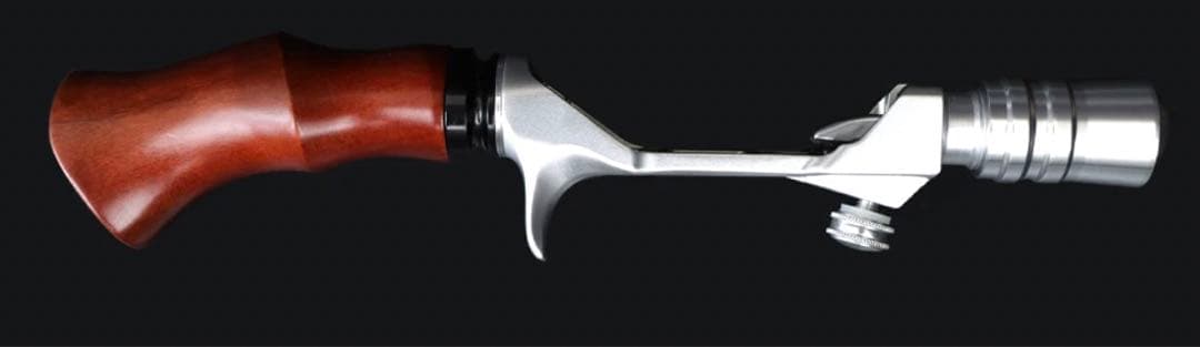 新品未使用 ベイトフィネス オフセットウッドガングリップ、シルバー