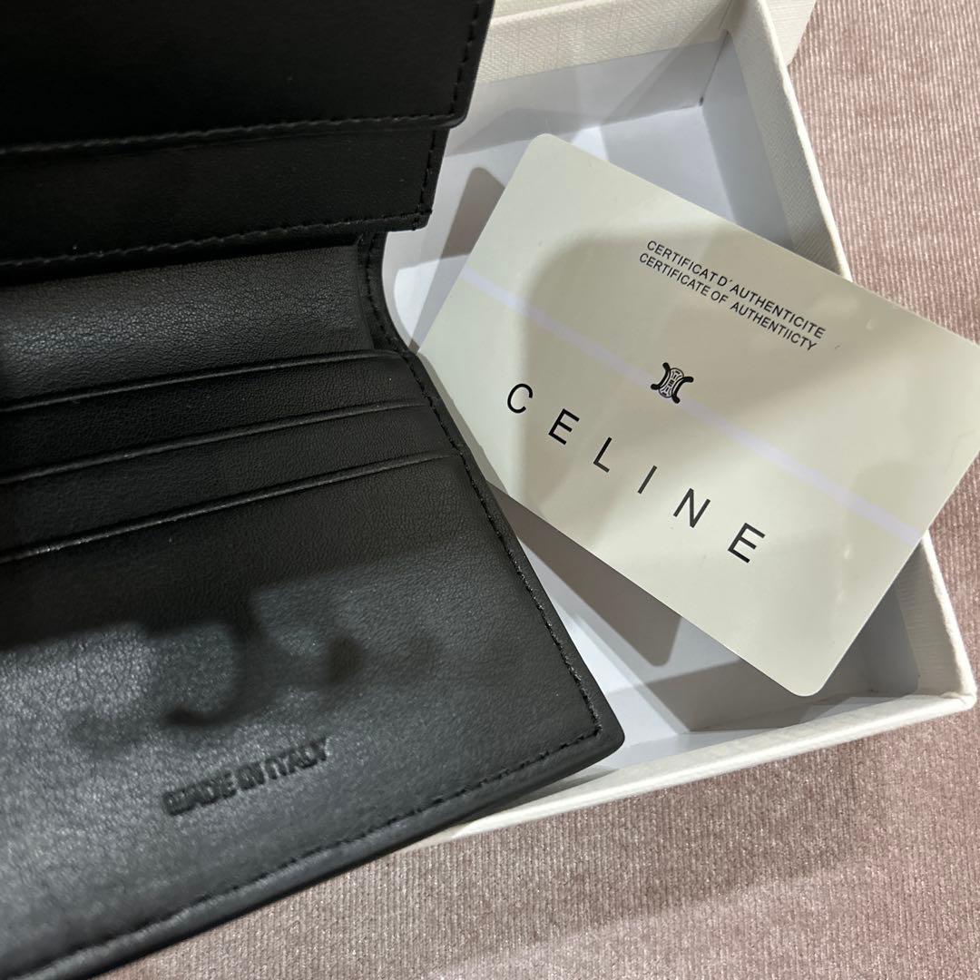 【新品未使用】CELINE スモール フラップウォレット トリオンフ 黒