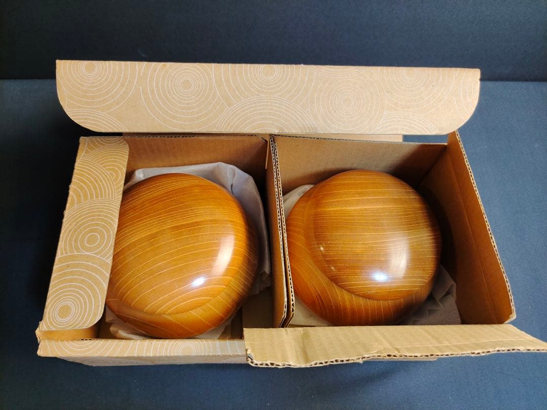 天然本蛤・那智黒石 碁石 国産 スワブデ 囲碁 碁笥 懐志 欅特大 36号