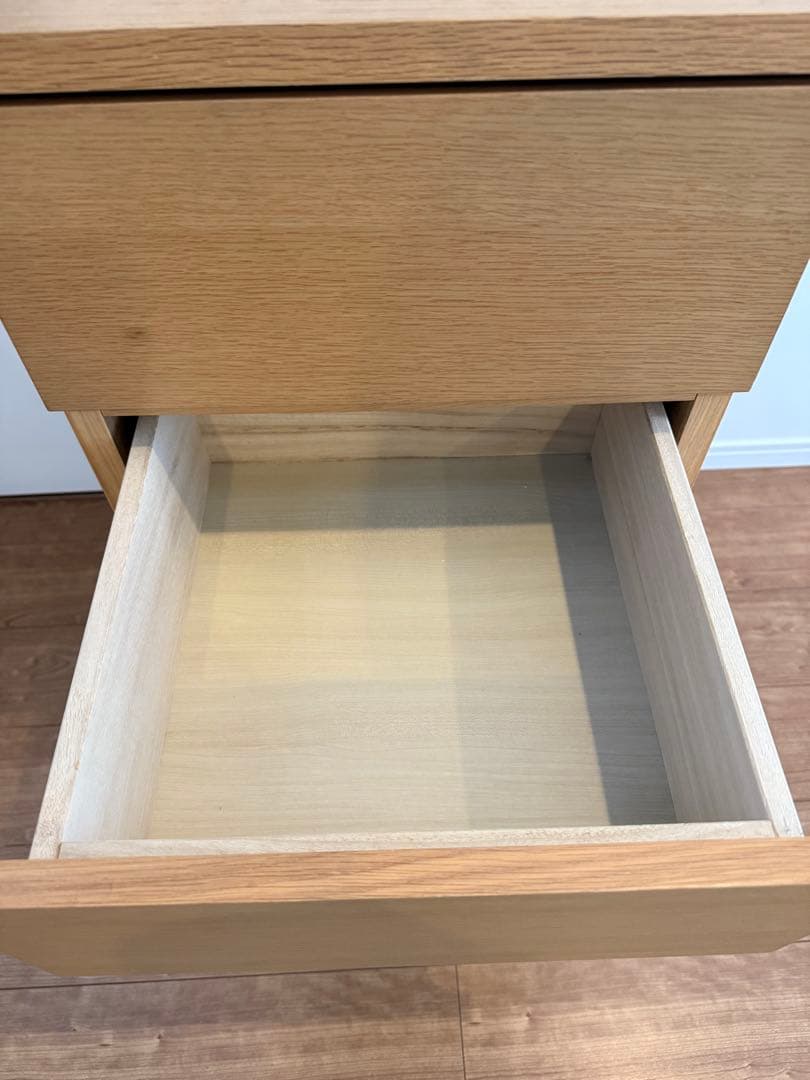無印良品　チェスト　4段　オーク材　引き出し