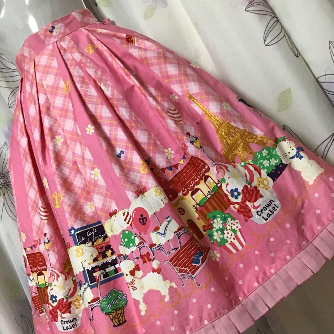 メタモルフォーゼ　パリの街並シリーズ　プードル　ビッグリボンリボンスカート