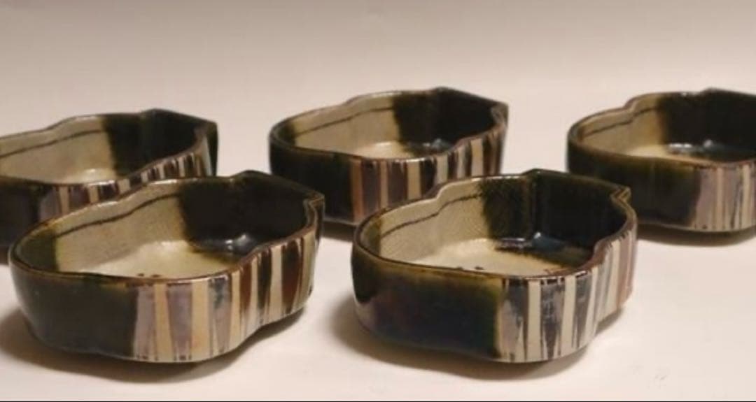 ⭐︎加藤作助造織部瓢向う付　5客