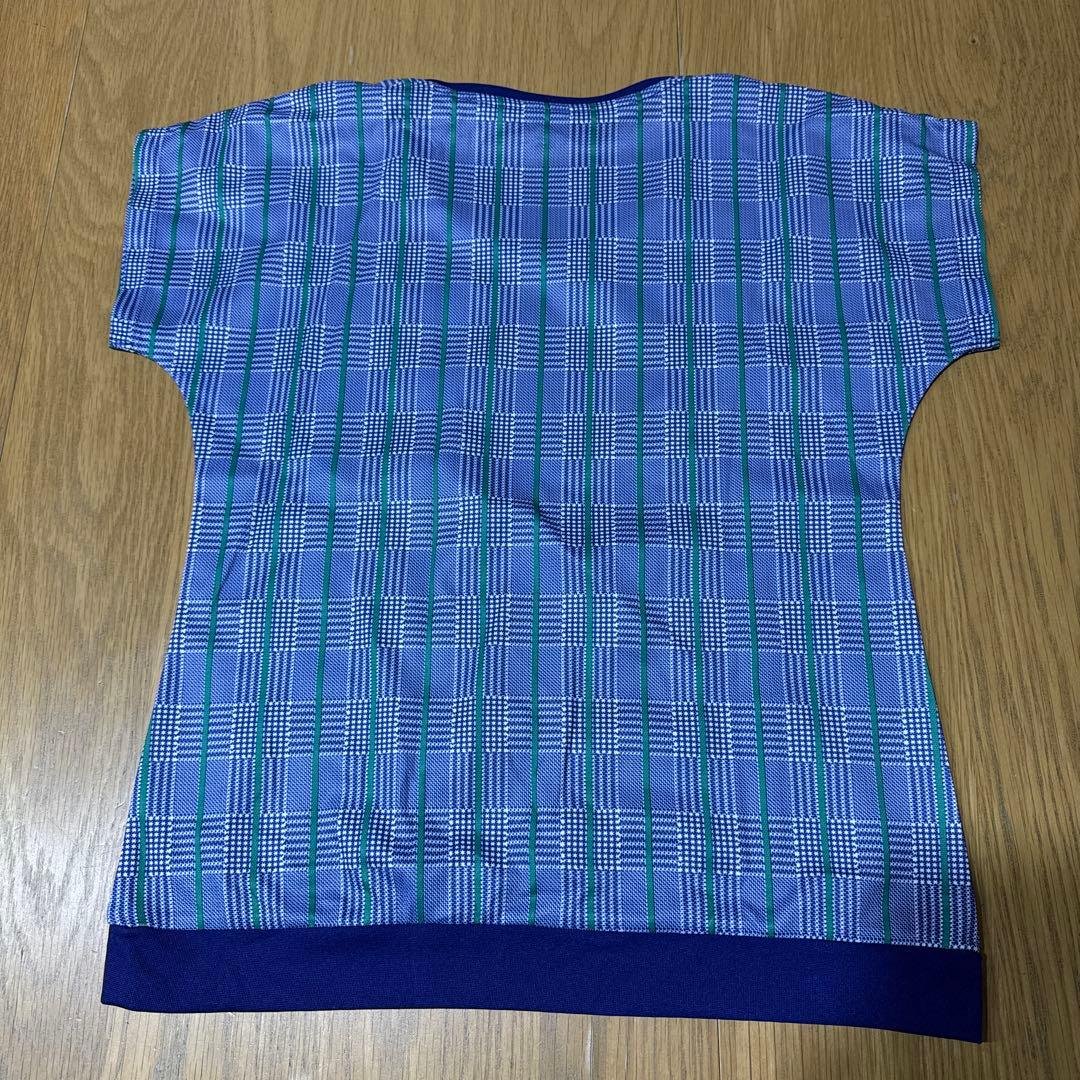 FILA テニスウェア3点セット 青緑チェック　Lサイズ