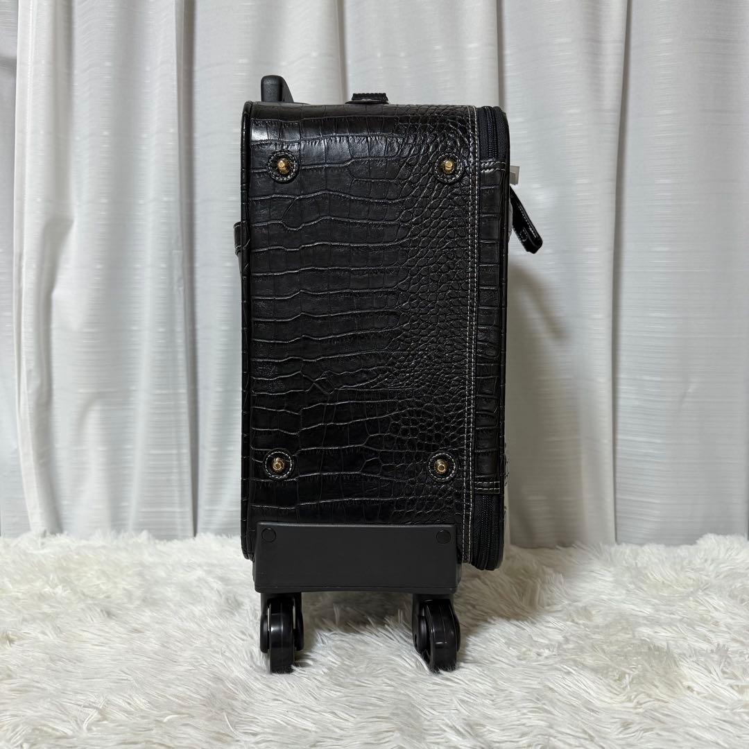 ⭐️新品未使用⭐️　スワニー フルクロコトランク　T-350　4輪　18ℓ 黒