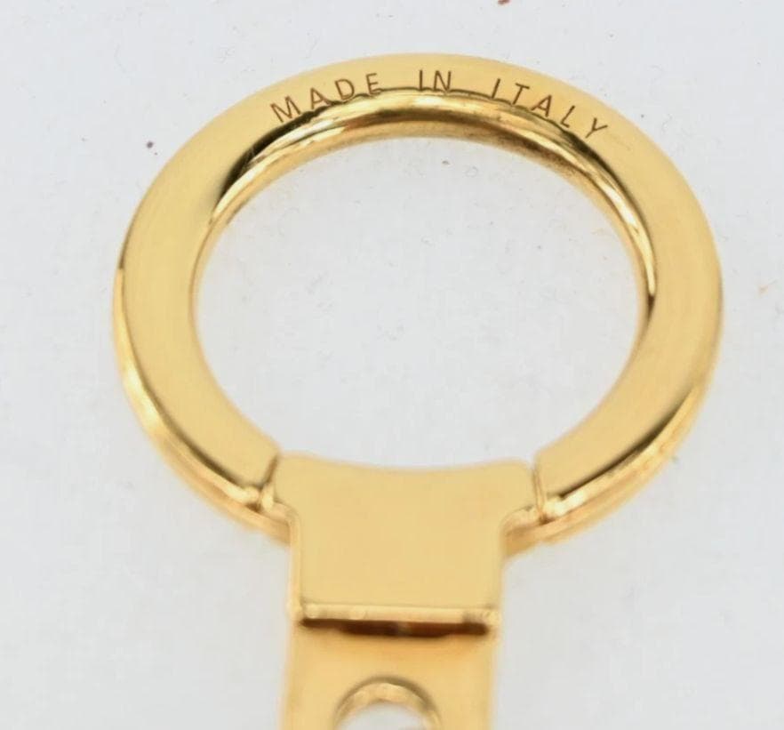 ルイ・ヴィトン T&B バッグチャーム キーリング ゴールドメタルチェーン