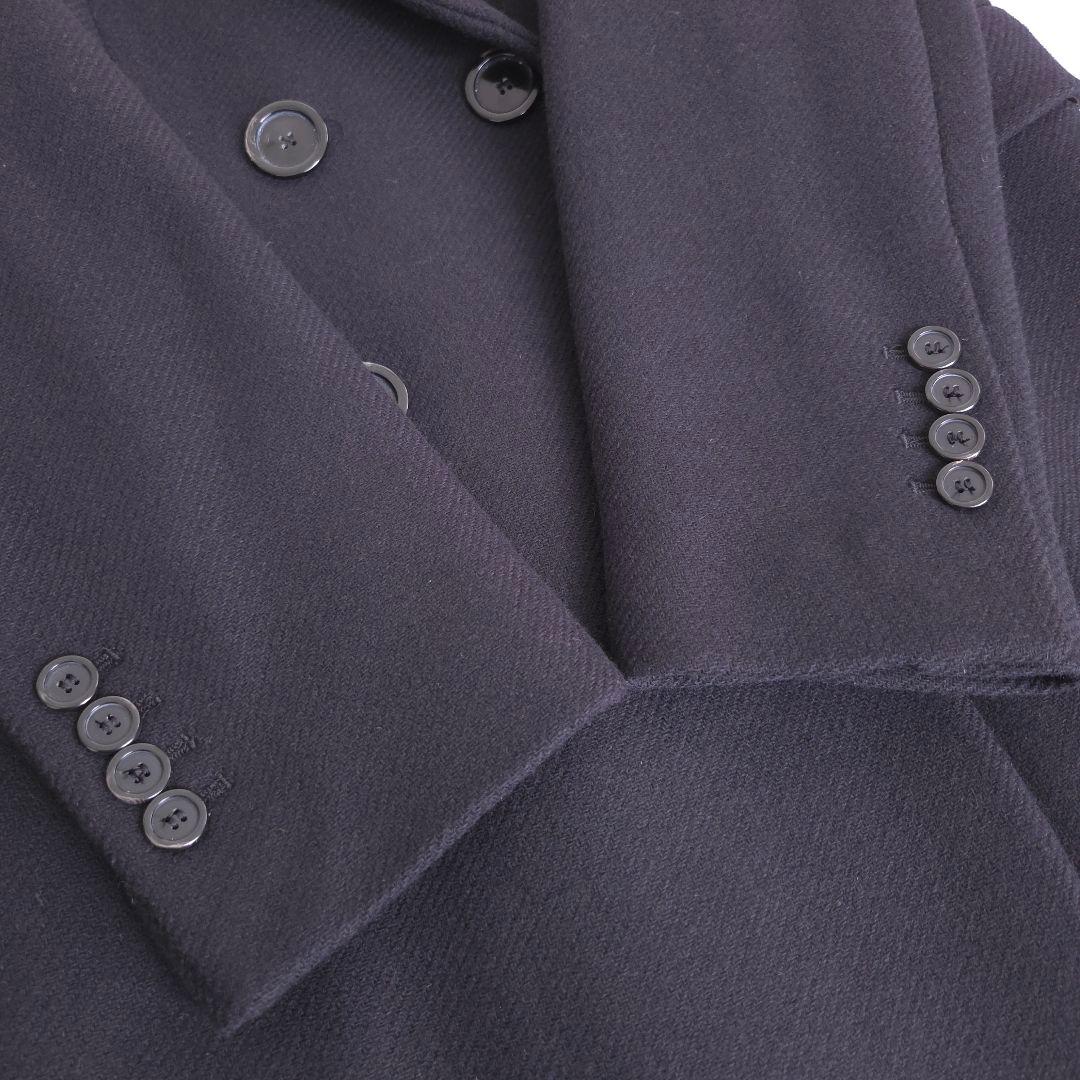 美品 ザラ マンテコ ロングチェスターコート ダブル ウール M ブラック