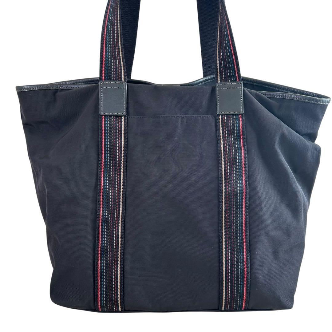 【美品】 ポールスミス マルチストライプ トートバッグ A4 肩掛け ビジネス