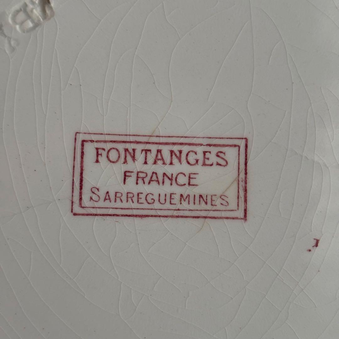美品 フランスアンティーク サルグミンヌ fontanges サラディエ 大皿
