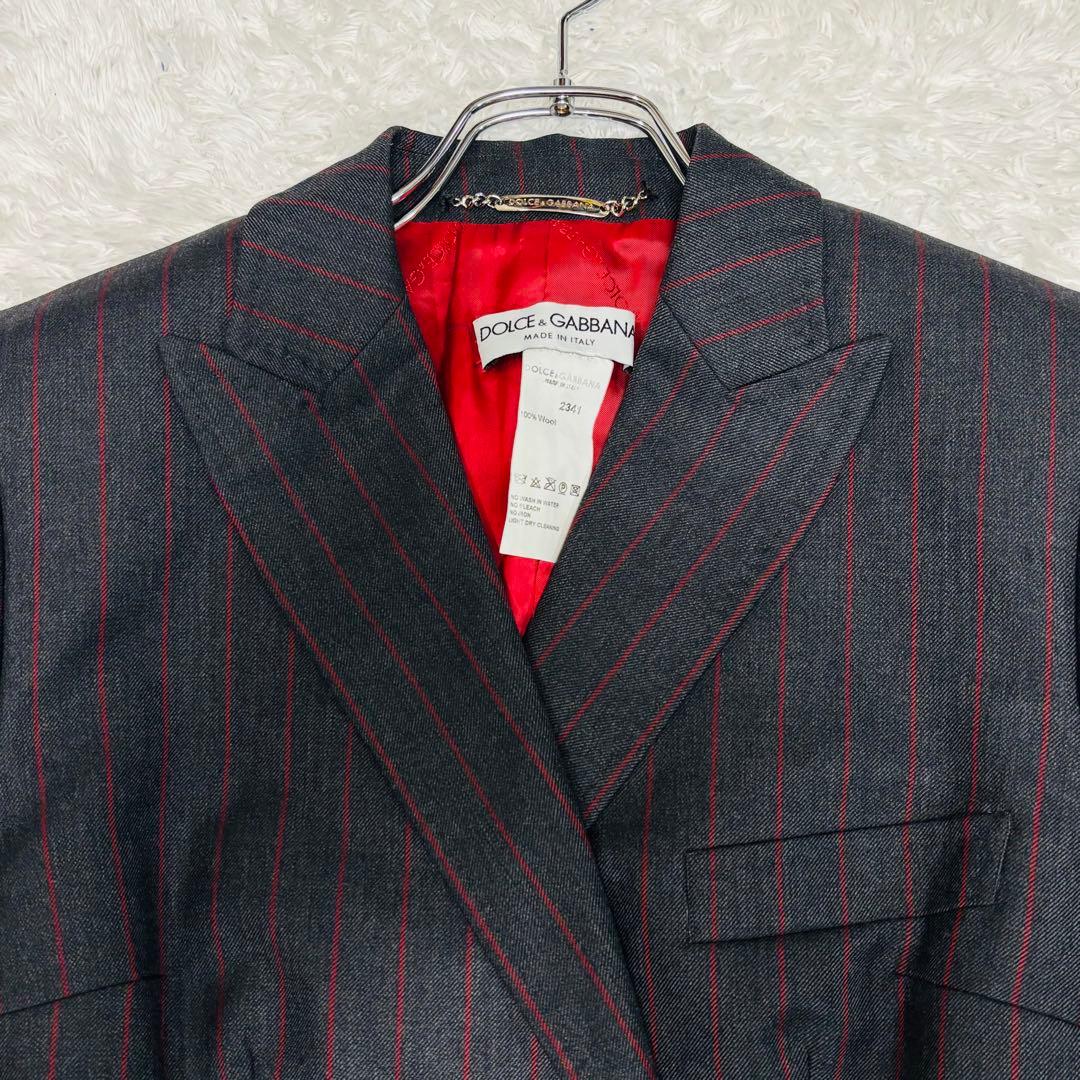 90s ドルチェ＆ガッバーナ ダブル ストライプ セットアップ XL ジャケット