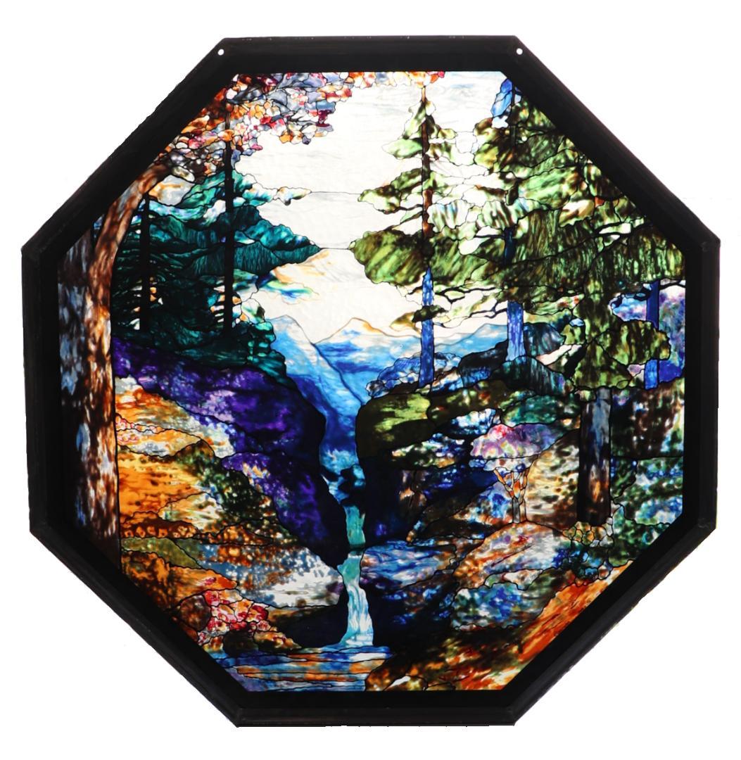 ティファニー 特大 52.8cm ヴィンテージ ステンドグラス リバーオブライフ