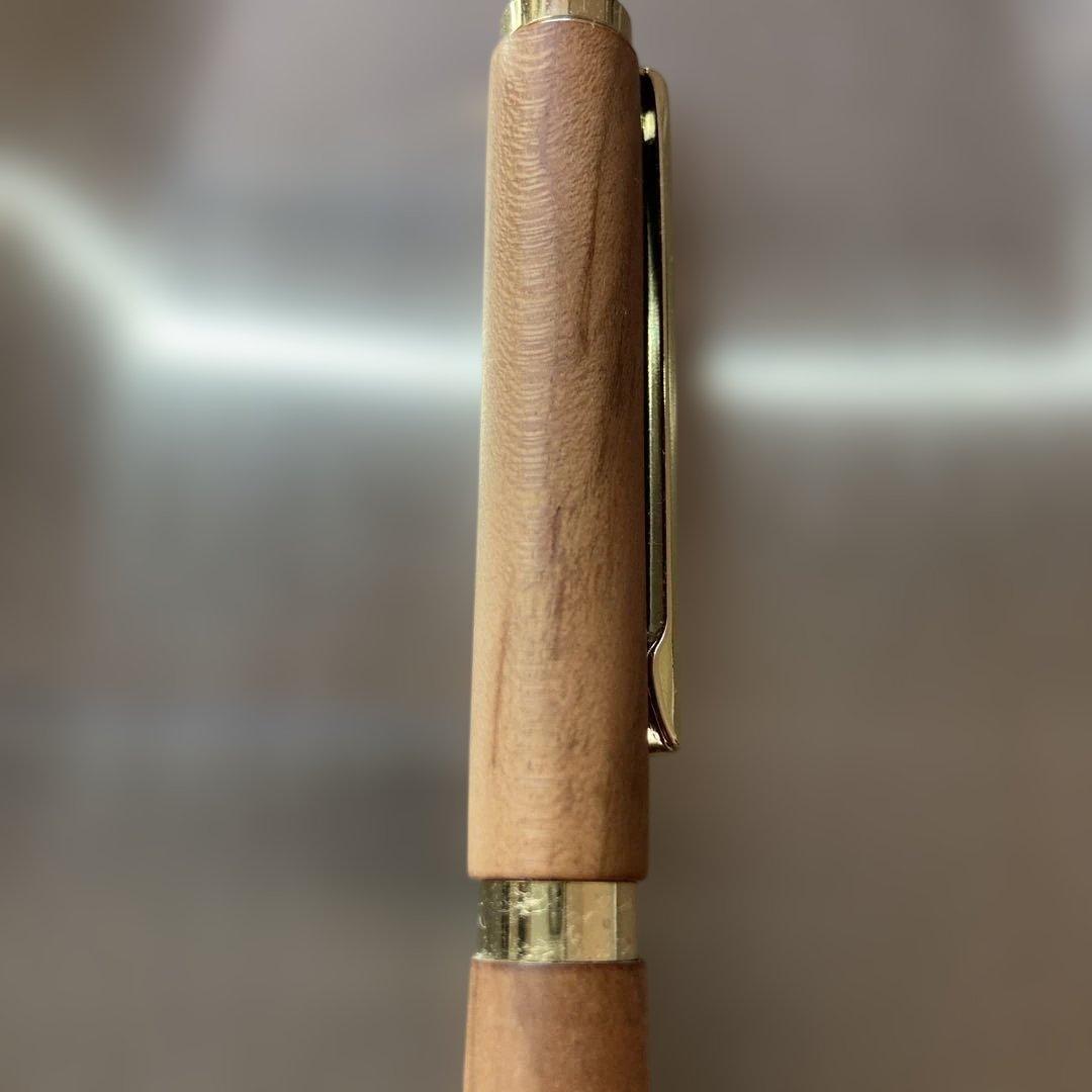 わたなべ木工芸　penman 山桜ボールペン0.8 しま黒檀シャーペン0.7