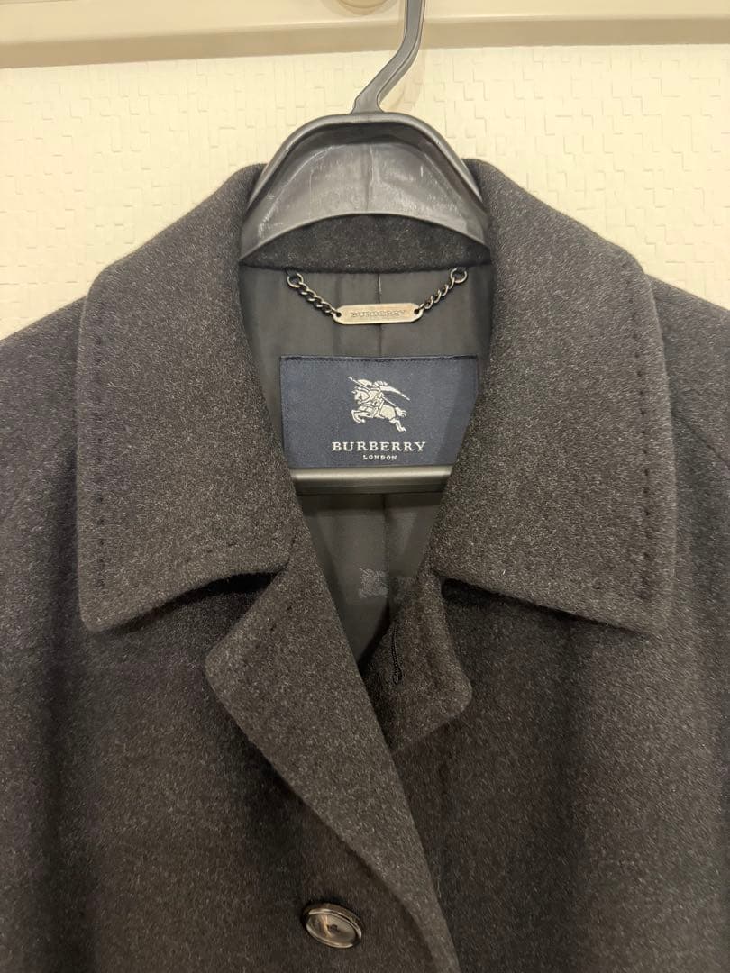 【美品】バーバリーロンドン　カシミヤ　ステンカラーコート