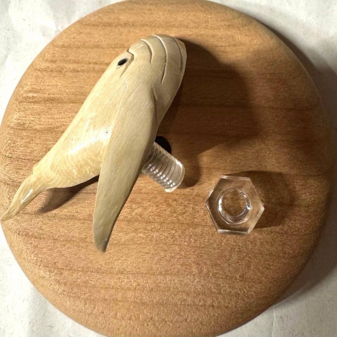 マンモス素材　Humpback Whale　カービング