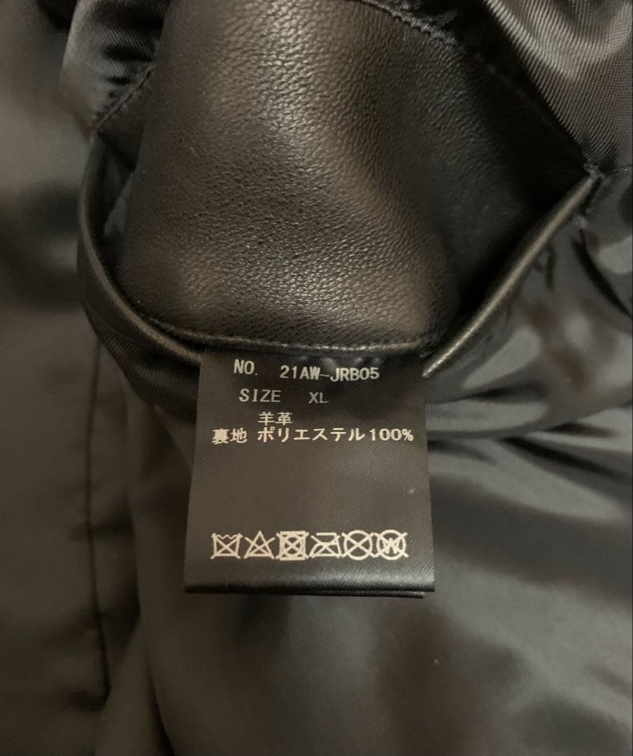 ジャックローズ 羊革 シングル ライダース ジャケット　ブラック　5