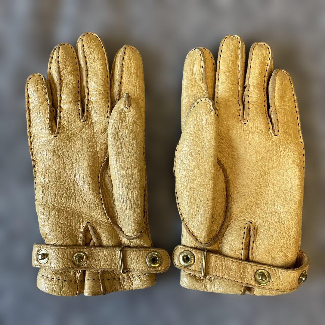 DENTS レザー手袋 イエロー