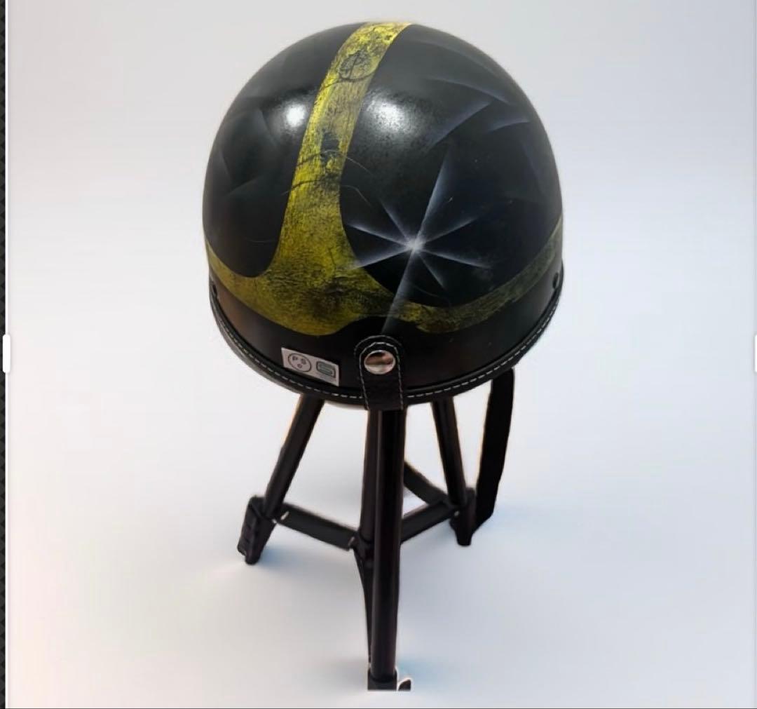 訳あり　エイジングペイントヘルメット　ショーティー　ポリヘル　オーシャンビートル