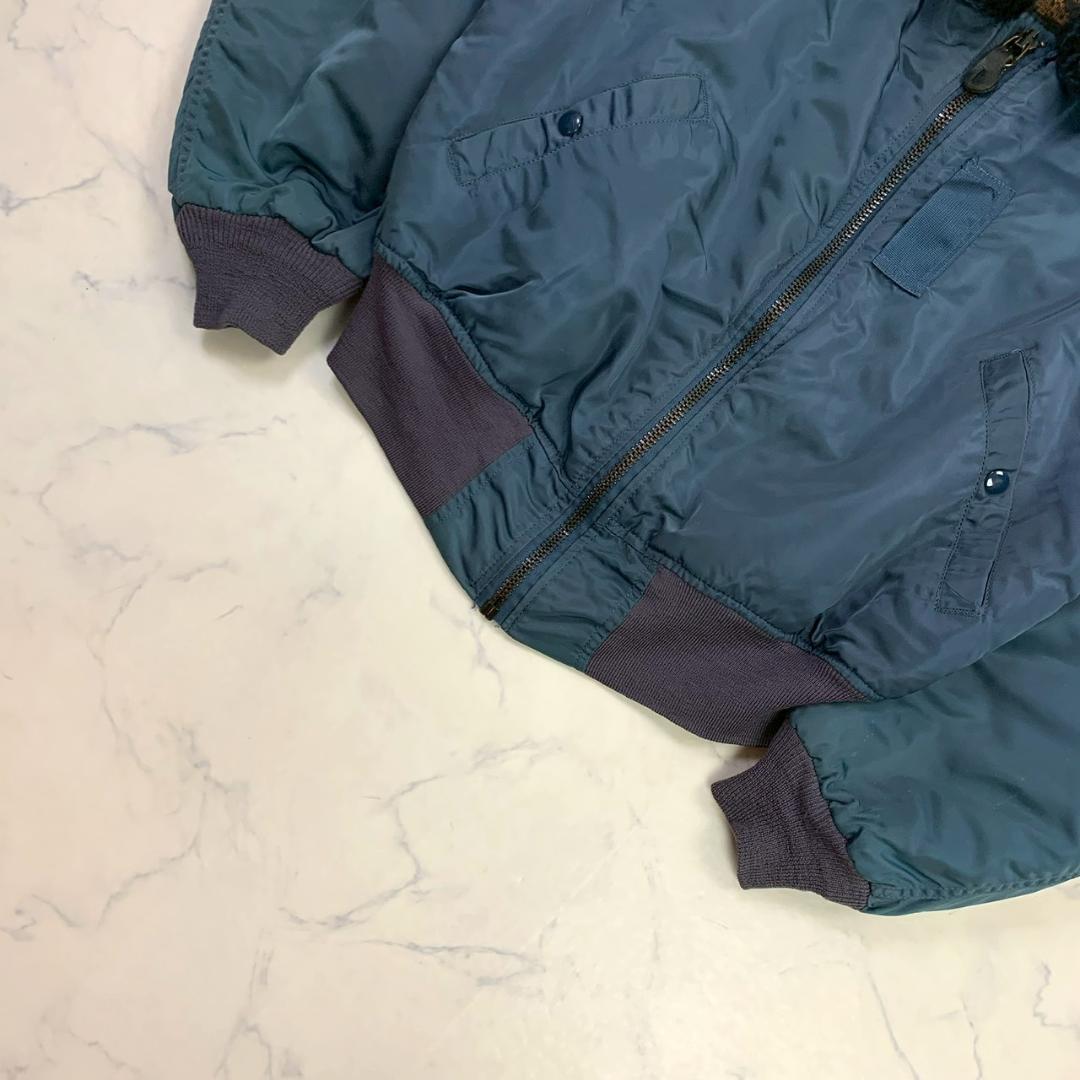 50s復刻★ USA製 ALPHA B-15C ネイビー M　D909