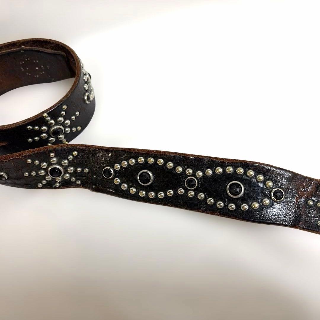 HTC オーバーレイピーナッツベルト ブラック スネーク パイソン レザー