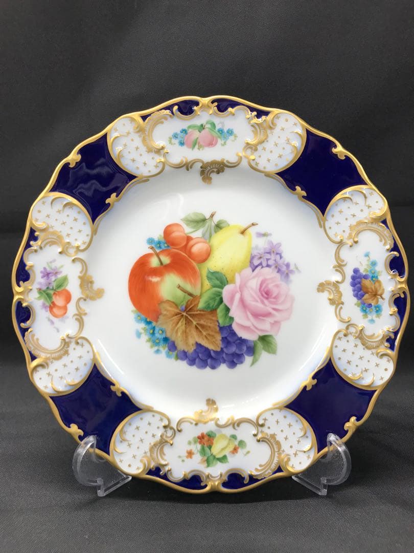 【レア】大倉陶園　受注生産品　瑠璃金彩　サービスプレート　プレート　飾り皿