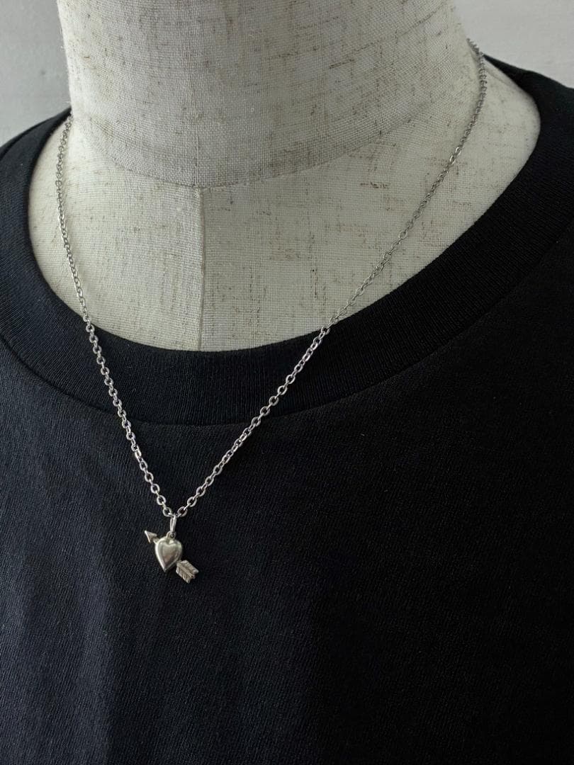 スウィートハートジュエリーアローハート シルバー ヴィンテージネックレスNAVY