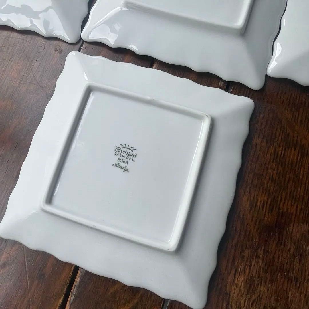 希少　リチャードジノリ　ベッキオホワイト　スケエアプレート　15cm 7セット
