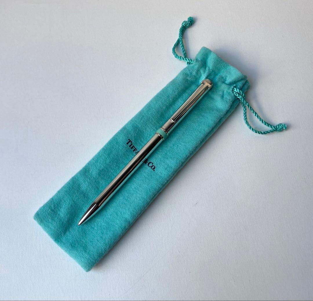 ティファニー　Tクリップ　ブルーバンド　スターリングシルバー　ボールペン　925