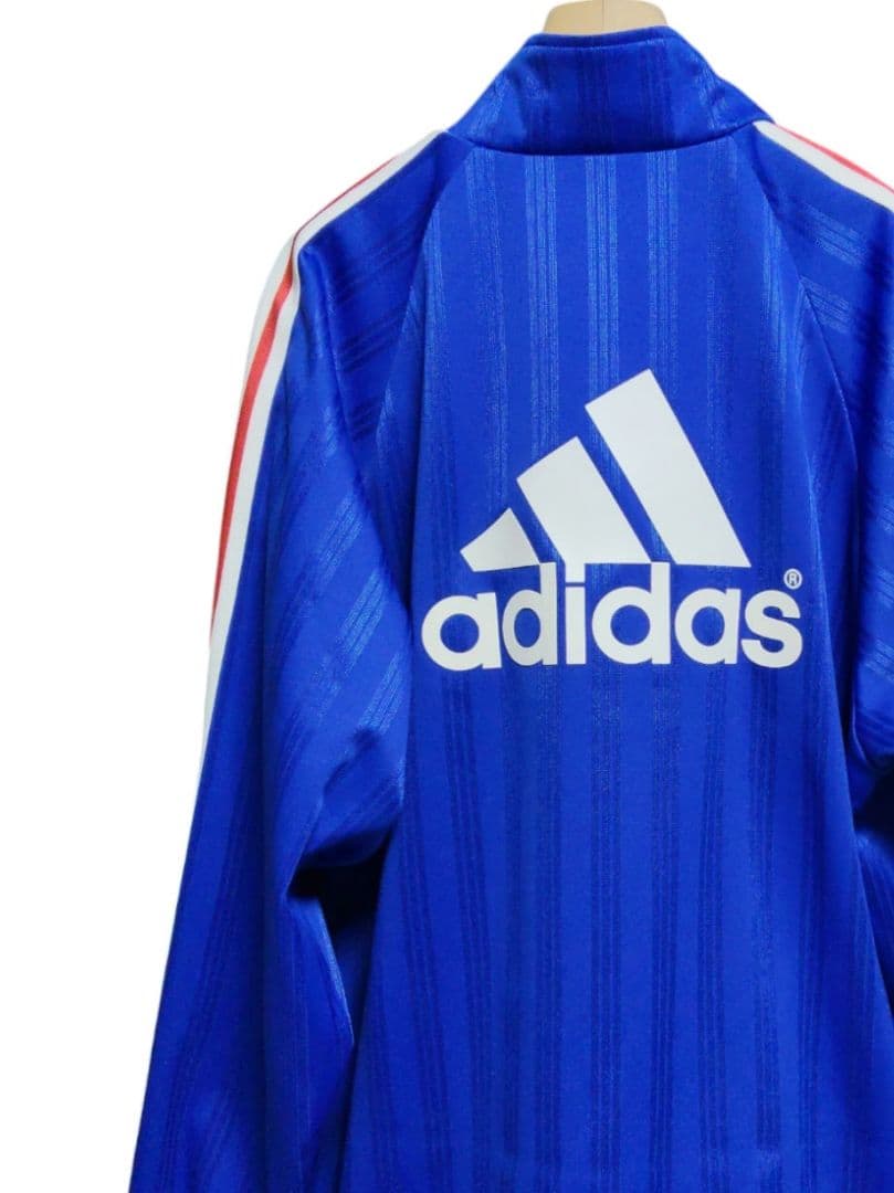 アディダス ジャージ上下セット【ジャケットXO パンツО】青シャドウストライプ